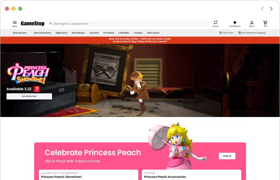 Game Stop Header